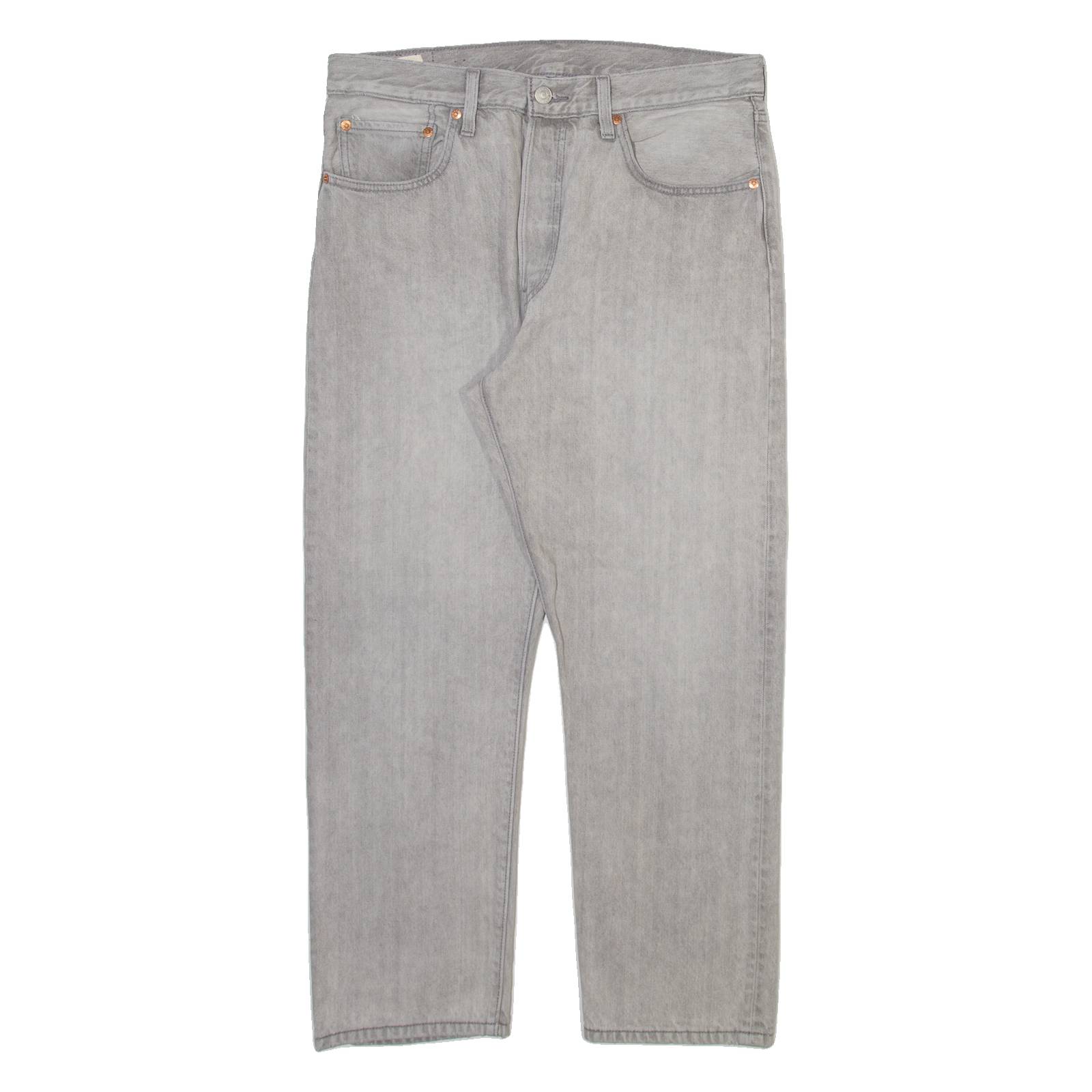 LEVI'S 501 BIG E Jeans Womens Grey Regular Straight Stone Wash W30 L26