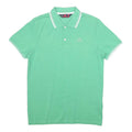 KAPPA Mens Green Polo Shirt L Cotton Short Sleeve Basic Casual Wear