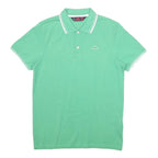 KAPPA Mens Green Polo Shirt L Cotton Short Sleeve Basic Casual Wear