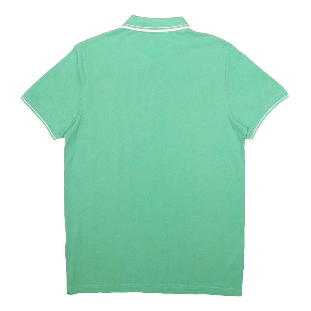 KAPPA Mens Green Polo Shirt L Cotton Short Sleeve Basic Casual Wear