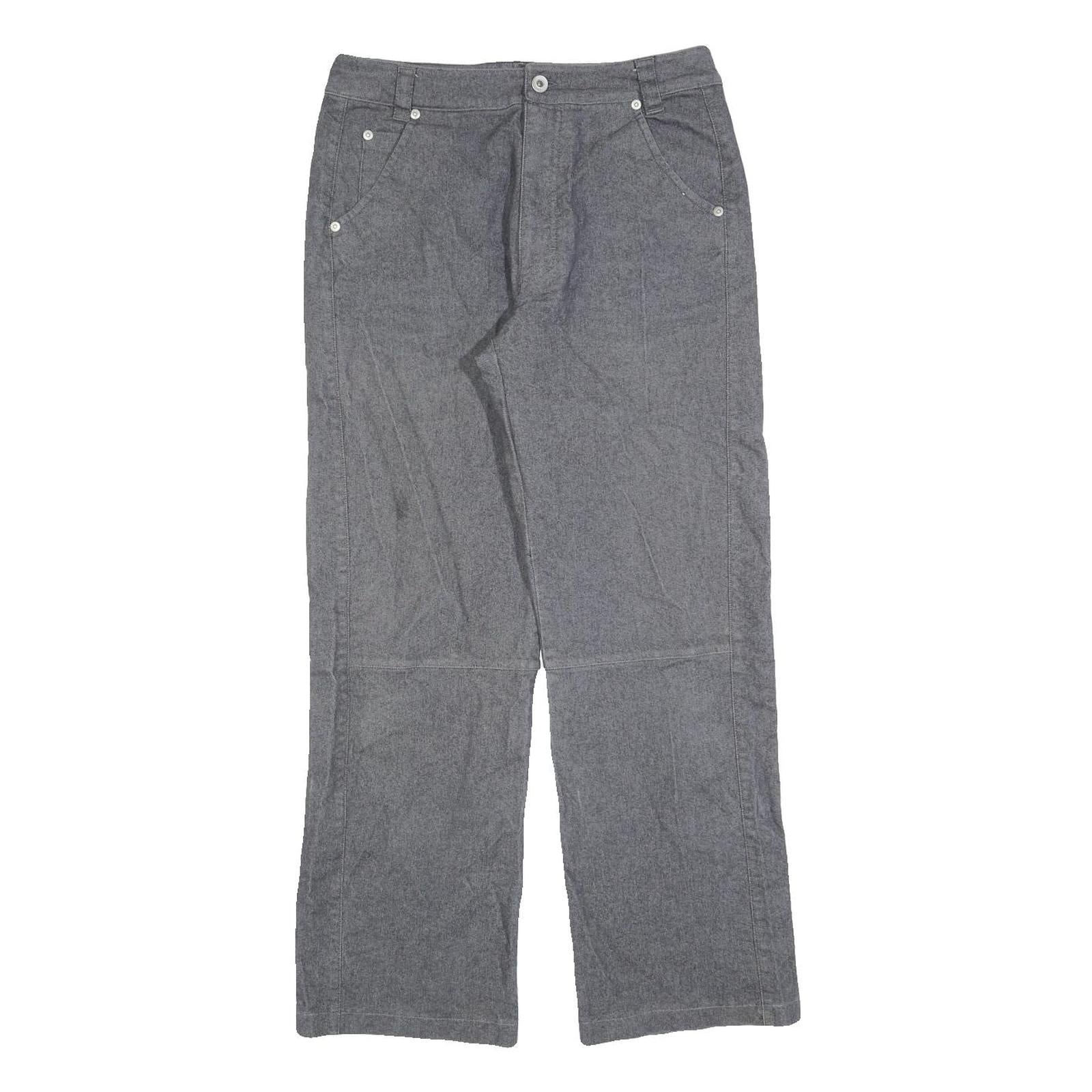 CHIEMESEE Womens Jeans Grey Regular Straight Denim W30 L28 Casual Zip Cotton