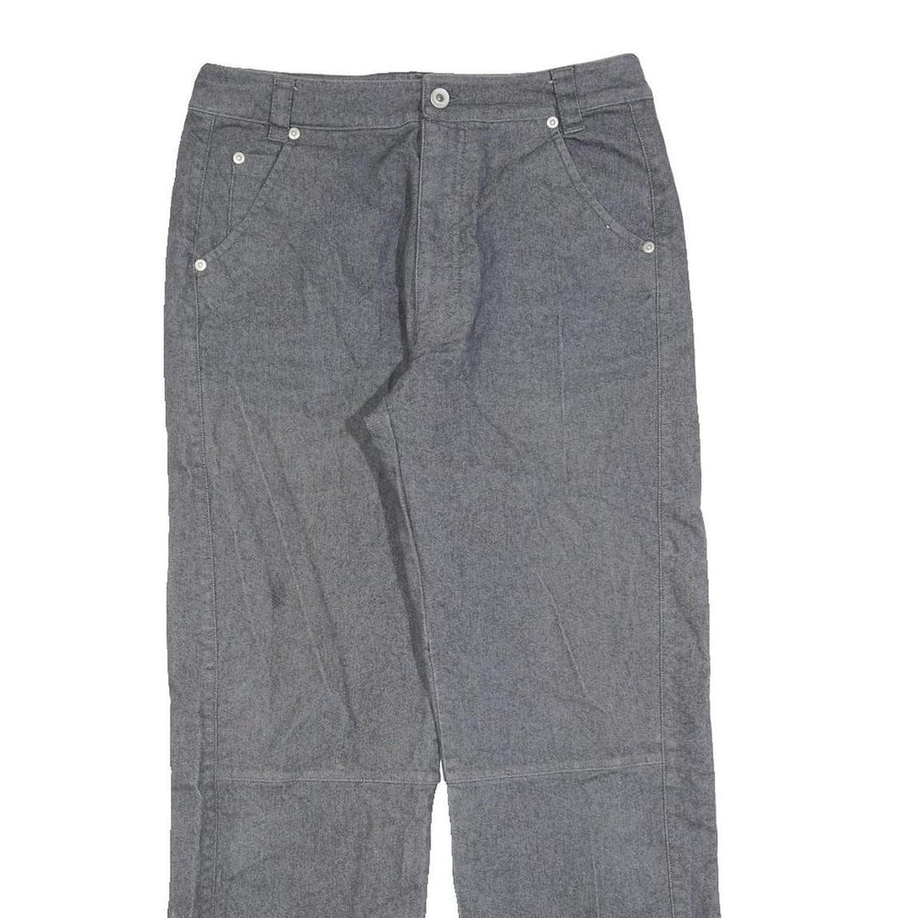 CHIEMESEE Womens Jeans Grey Regular Straight Denim W30 L28 Casual Zip Cotton