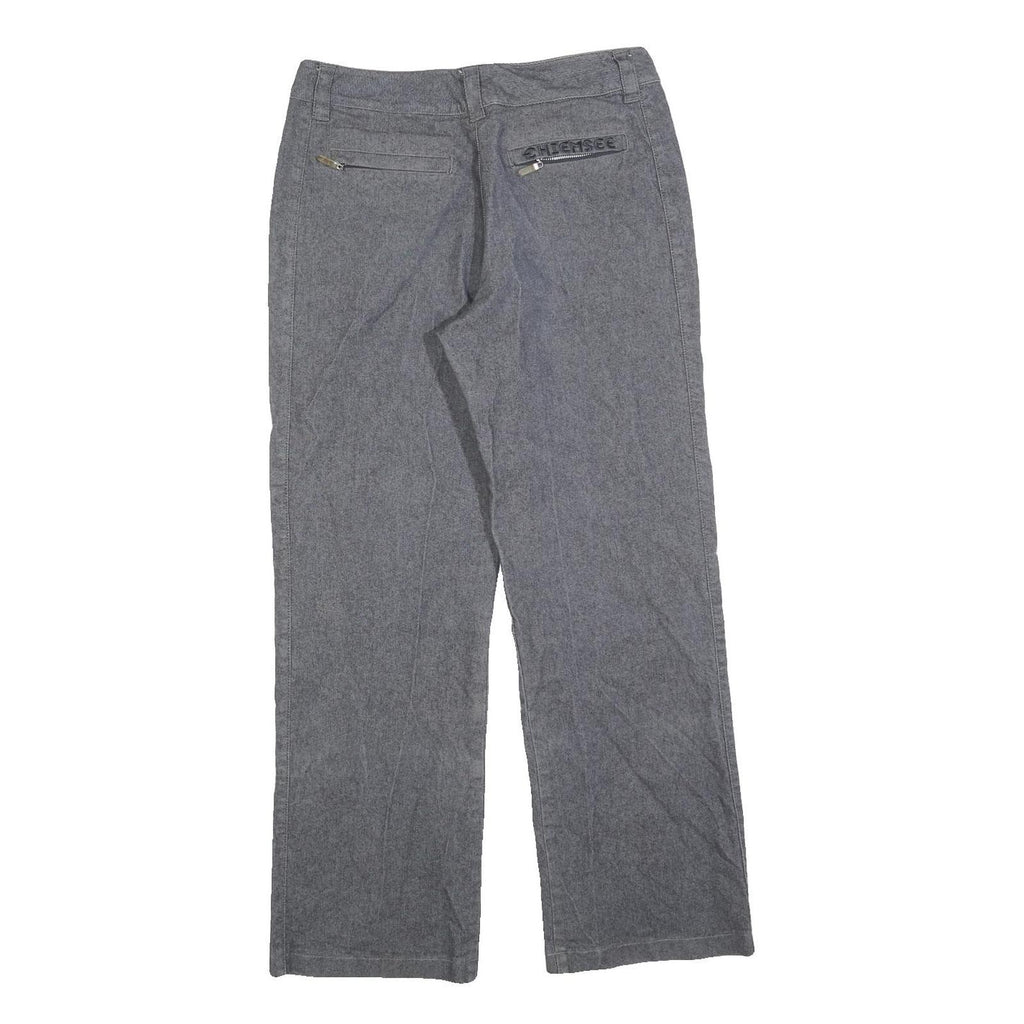CHIEMESEE Womens Jeans Grey Regular Straight Denim W30 L28 Casual Zip Cotton
