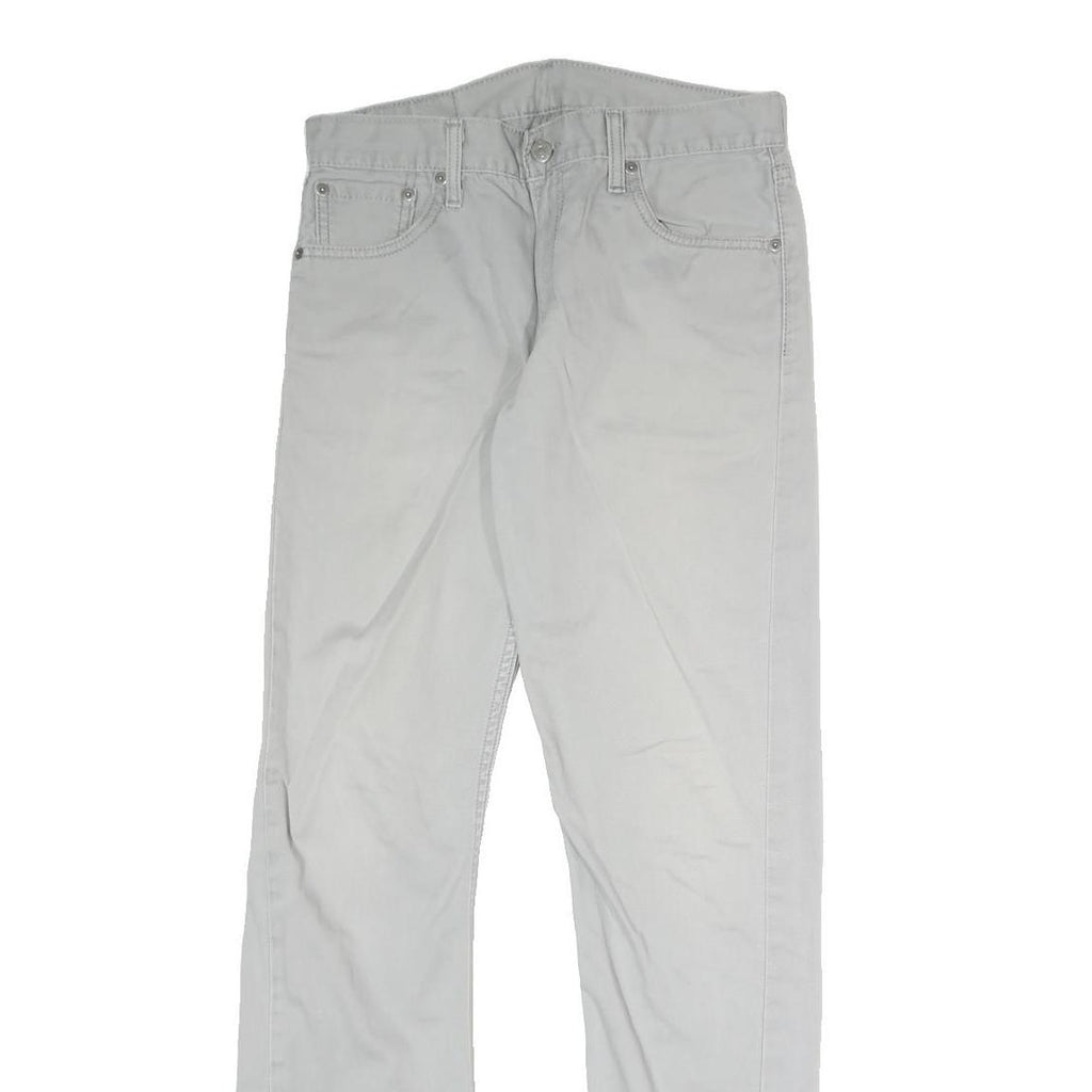 LEVI'S Mens Cotton White Slim Skinny Trousers W29 L32 Comfortable Casual Zip