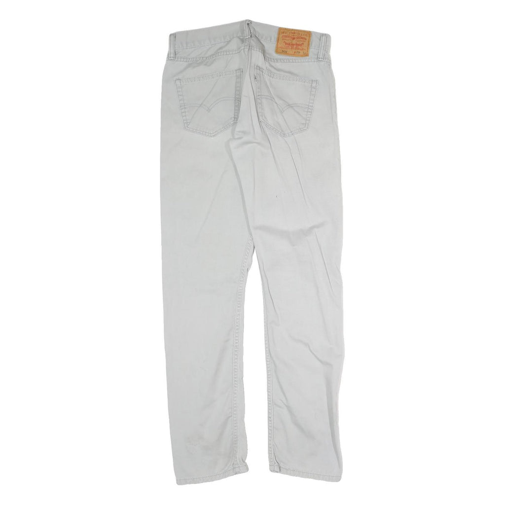 LEVI'S Mens Cotton White Slim Skinny Trousers W29 L32 Comfortable Casual Zip