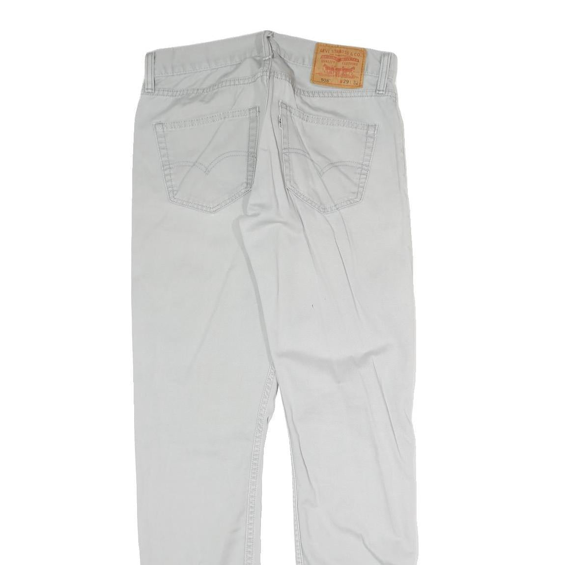 LEVI'S Mens Cotton White Slim Skinny Trousers W29 L32 Comfortable Casual Zip