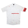 EKOI Mens White & Red Competition Cycling T-Shirt 2XL Short Sleeve Zip Neck