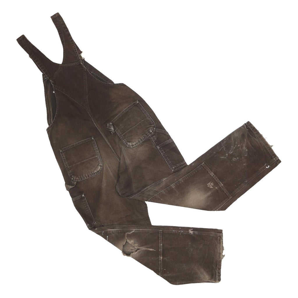 CARHARTT Mens Brown Cotton Relaxed Dungarees M W34 L32 Workwear Fit