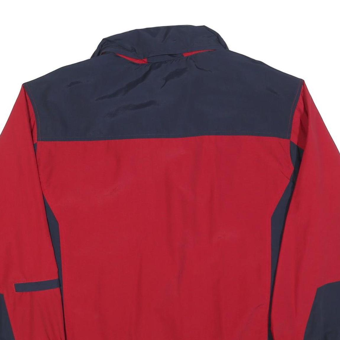 CHAPS Mens Red & Navy Outdoor Jacket M Polyester Zip Athletic Windbreaker