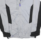 ADIDAS Mens Grey & Black Athletic Polyester Blend Zip Jacket L Sports Outerwear