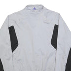 ADIDAS Mens Grey & Black Athletic Polyester Blend Zip Jacket L Sports Outerwear