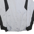 ADIDAS Mens Grey & Black Athletic Polyester Blend Zip Jacket L Sports Outerwear