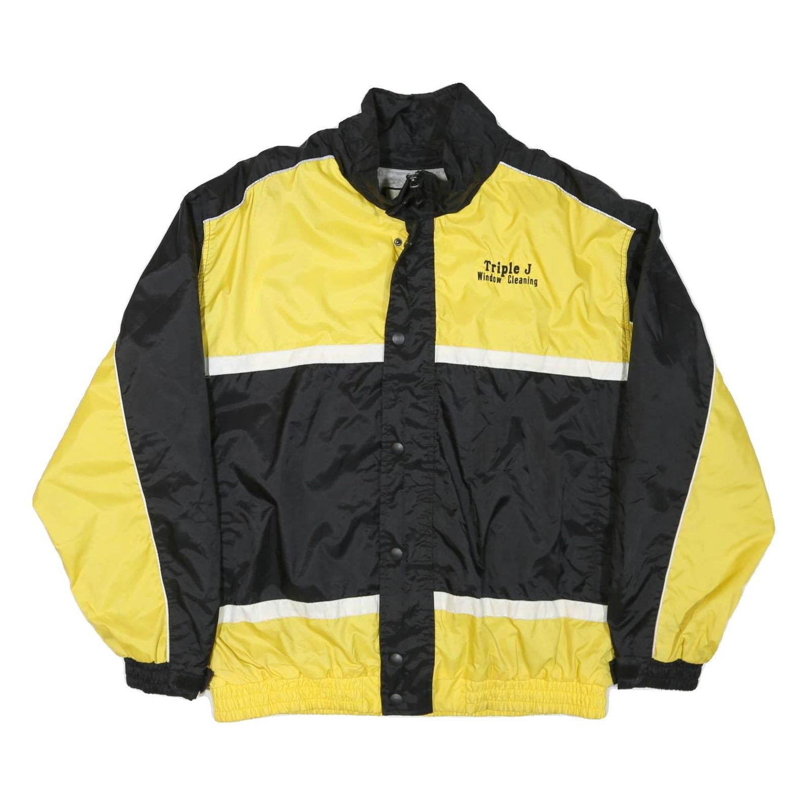 NORTH END Mens Yellow & Black Window Cleaning Workwear Nylon Zip Jacket XL