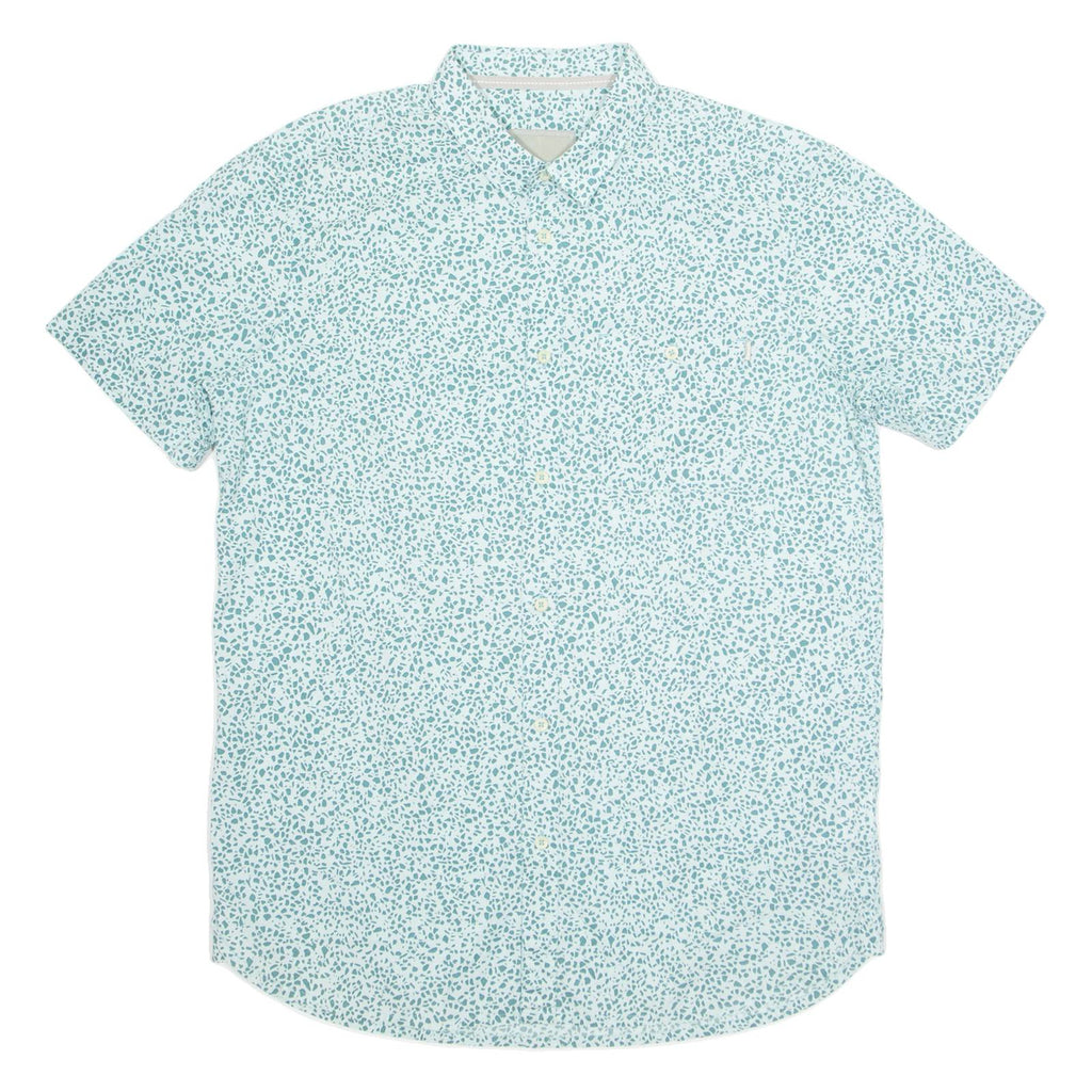 BENCH Mens Shirt Blue Crazy Pattern L