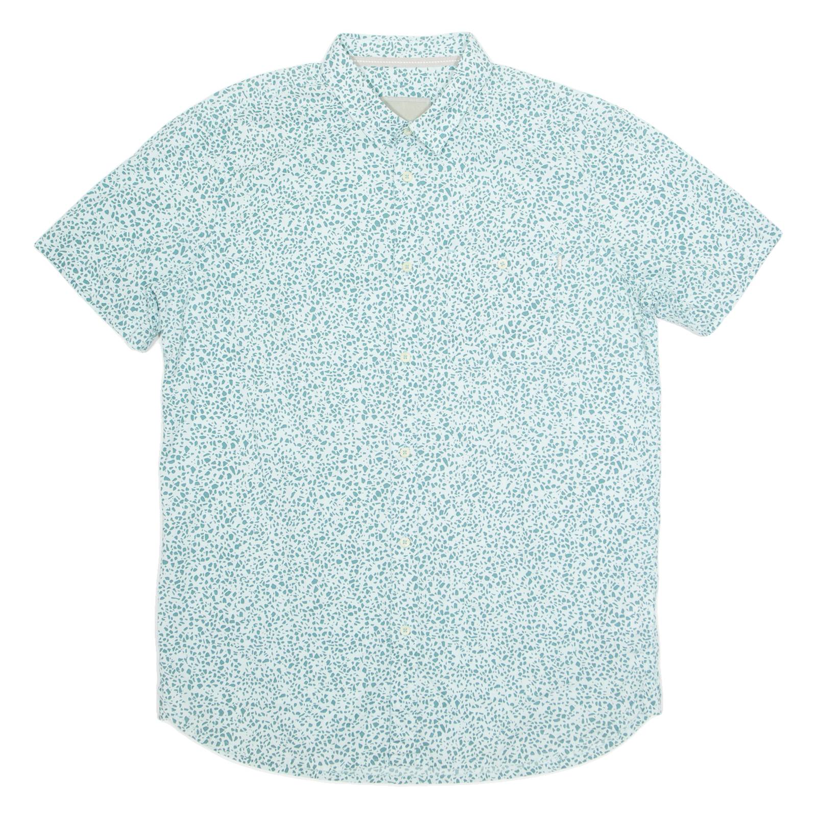 BENCH Mens Shirt Blue Crazy Pattern L