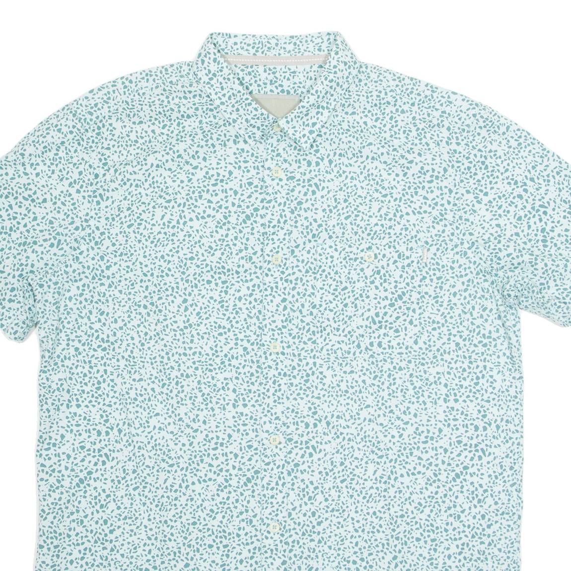 BENCH Mens Shirt Blue Crazy Pattern L