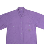 E.B. COMPANY Mens Plain Shirt Purple 90s S