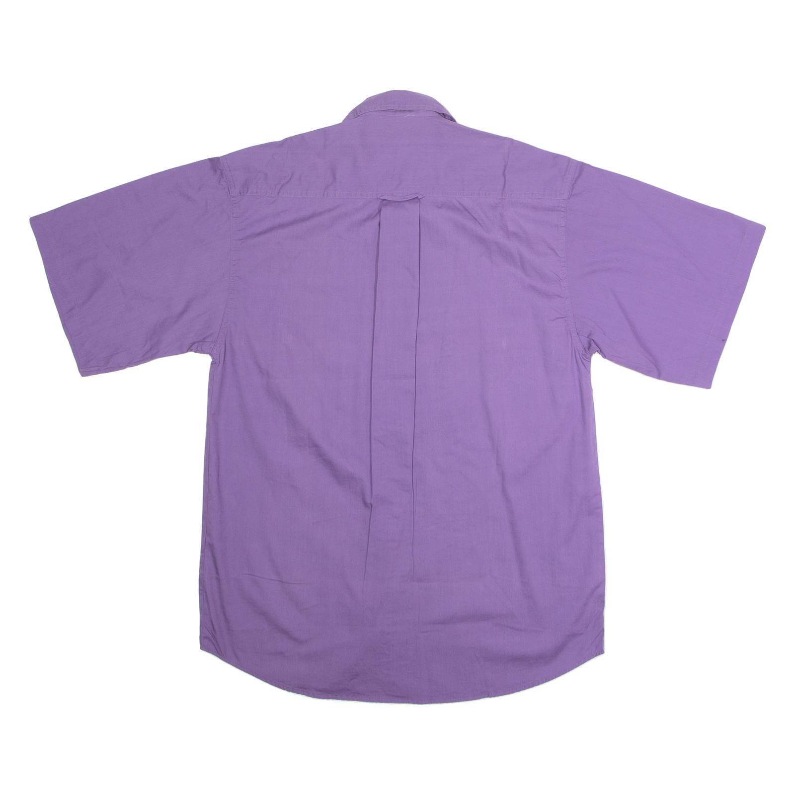 E.B. COMPANY Mens Plain Shirt Purple 90s S