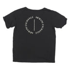 ARMANI EXCHANGE Womens Black Logo Graphic T-Shirt L Short Sleeve V-Neck Stylish