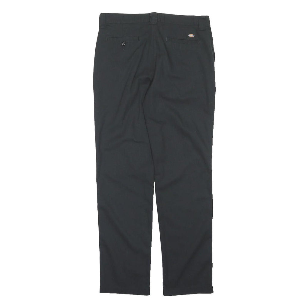DICKIES Mens Black Regular Straight Trousers Polyester Blend W32 L30 Workwear