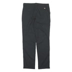 DICKIES Mens Black Regular Straight Trousers Polyester Blend W32 L30 Workwear