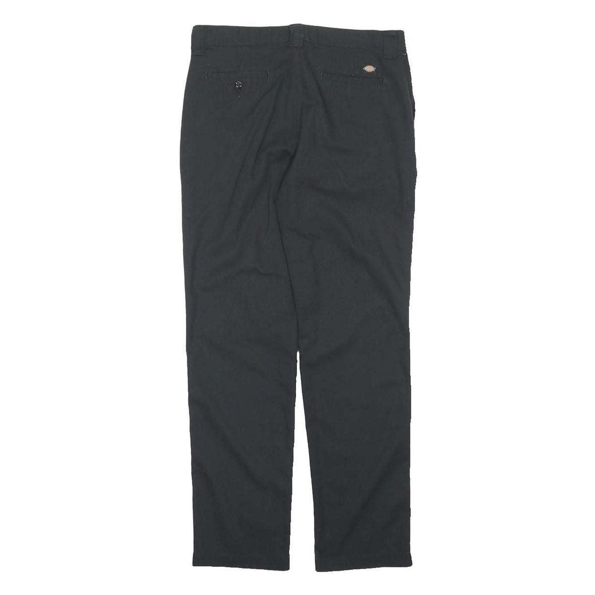 DICKIES Mens Black Regular Straight Trousers Polyester Blend W32 L30 Workwear