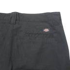 DICKIES Mens Black Regular Straight Trousers Polyester Blend W32 L30 Workwear