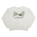 MARSHLANDS CANADA Womens Cream Canada Moose Graphic Crew Neck XL Sweatshirt