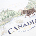 MARSHLANDS CANADA Womens Cream Canada Moose Graphic Crew Neck XL Sweatshirt