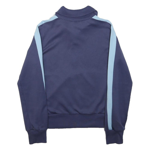 PUMA Womens Blue & Light Blue Track Jacket M Polyester Zip Plain Sportswear