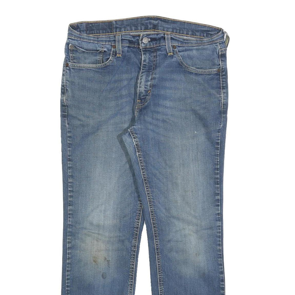 LEVI'S Mens 541 Relaxed Blue Denim Raw W32 L30 Cotton Blend Zip Jeans Casual Fit
