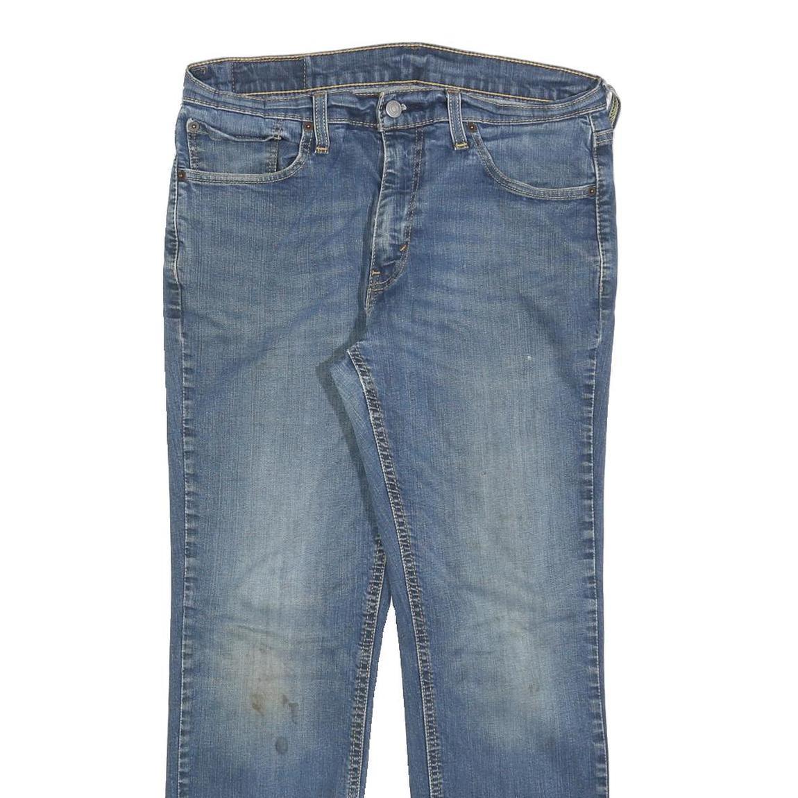 LEVI'S Mens 541 Relaxed Blue Denim Raw W32 L30 Cotton Blend Zip Jeans Casual Fit