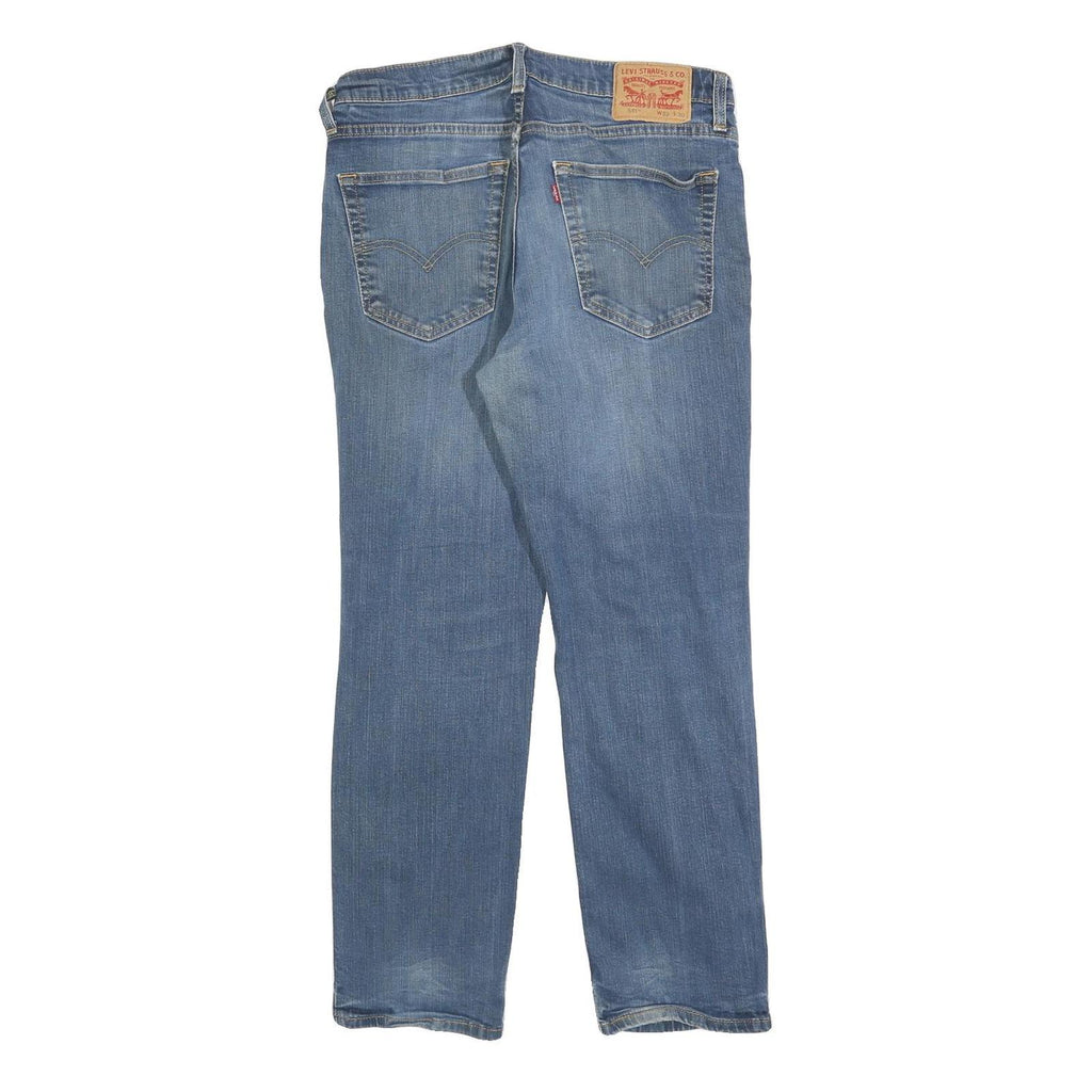 LEVI'S Mens 541 Relaxed Blue Denim Raw W32 L30 Cotton Blend Zip Jeans Casual Fit