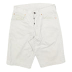 LEVI'S Mens White Denim Casual Shorts S W29 Button Fly Summer Wear
