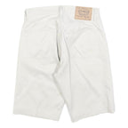 LEVI'S Mens White Denim Casual Shorts S W29 Button Fly Summer Wear