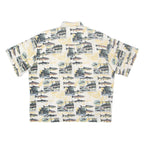 SPORTIF Mens Shirt White Crazy Pattern XL