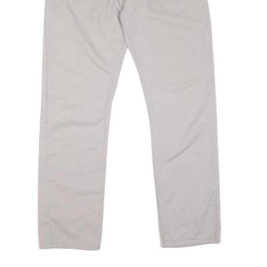 DICKIES Mens Cotton Blend Beige Regular Fit Straight Leg Trousers W34 L30