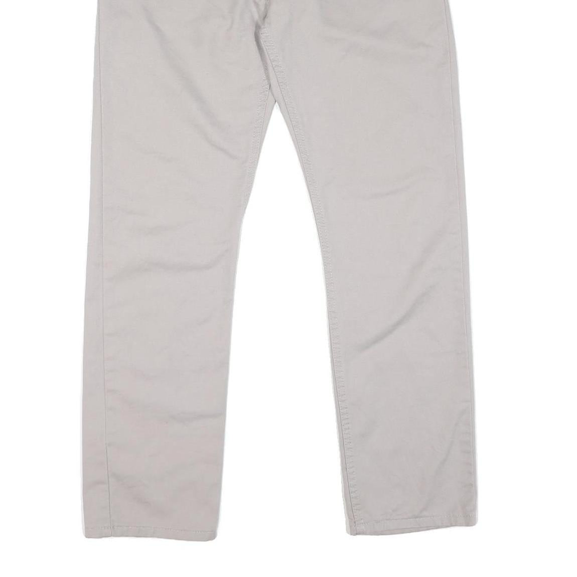 DICKIES Mens Cotton Blend Beige Regular Fit Straight Leg Trousers W34 L30