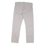 DICKIES Mens Cotton Blend Beige Regular Fit Straight Leg Trousers W34 L30