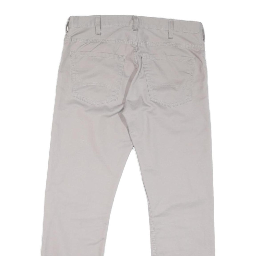 DICKIES Mens Cotton Blend Beige Regular Fit Straight Leg Trousers W34 L30