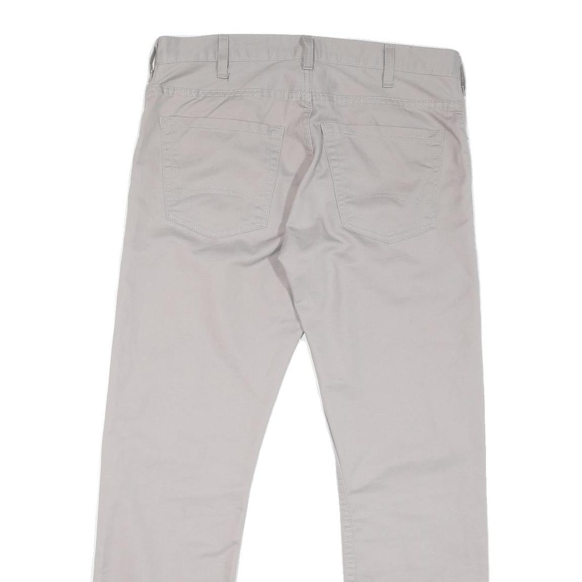 DICKIES Mens Cotton Blend Beige Regular Fit Straight Leg Trousers W34 L30