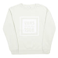 VANS Mens White Crew Neck XS Sweatshirt Cotton Blend Pullover Off The Wall