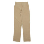 Womens Slim Fit Beige Viscose Trousers W26 L32 Zip Closure Stylish