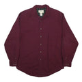 EDDIE BAUER Mens Maroon Cotton Shirt M Casual Long Sleeve Button Pocket