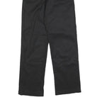 DICKIES Mens Black Regular Fit Straight Cotton Blend Trousers W30 L32 Workwear