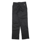DICKIES Mens Black Regular Fit Straight Cotton Blend Trousers W30 L32 Workwear