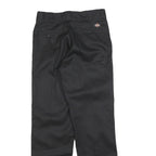 DICKIES Mens Black Regular Fit Straight Cotton Blend Trousers W30 L32 Workwear