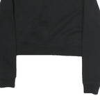 FILA Womens Black Crop Crew Neck Sweatshirt S Striped Logo Casual