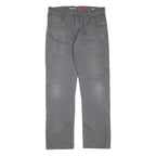 DICKIES Mens Regular Grey Cotton Blend Denim Jeans W34 L32 Classic Zip Pocket