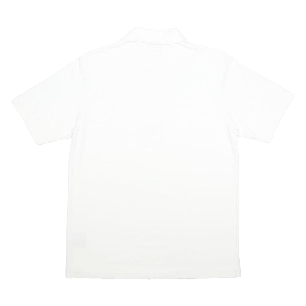 KAPPA Mens White Short Sleeve Plain Polo Shirt M Zip Collar Casual Basic